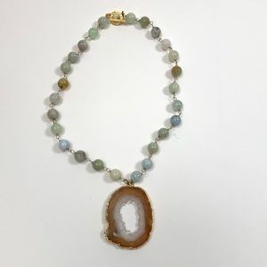 Janna Conner lucetta aquamarine bead ocus pendant